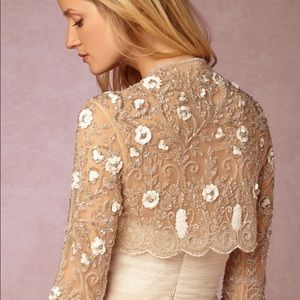 BHLDN Moyna Couture Beaded Bridal Cover Up